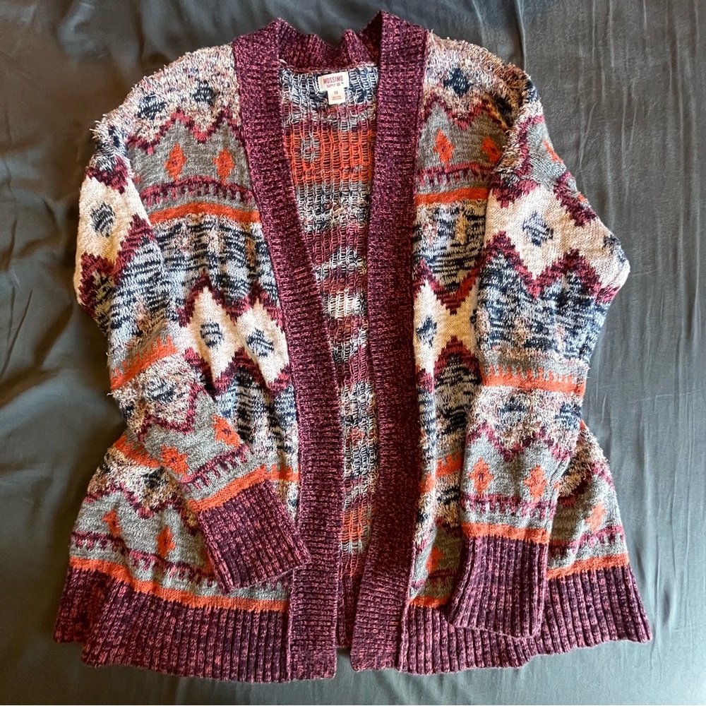🍁 Mossimo Supply Co. Cardigan - Size 1X - Multicolor Knit Sweater